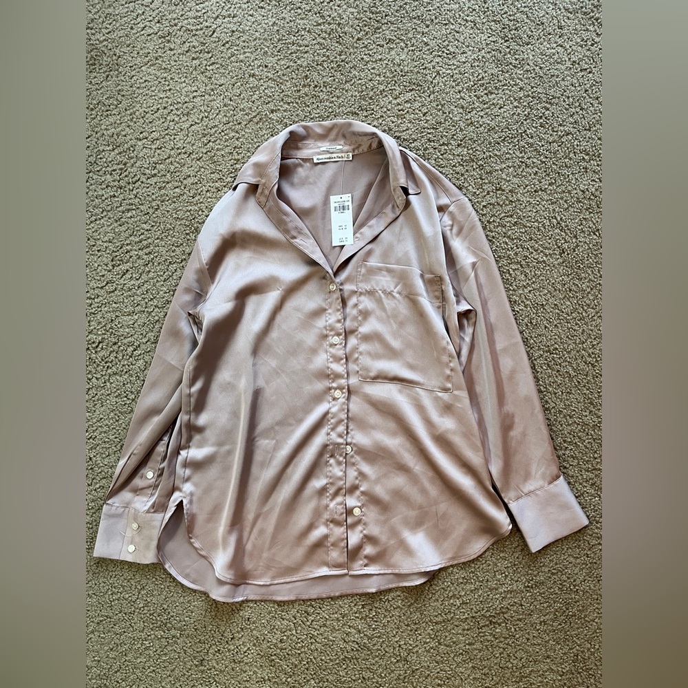 Abercrombie satin button up